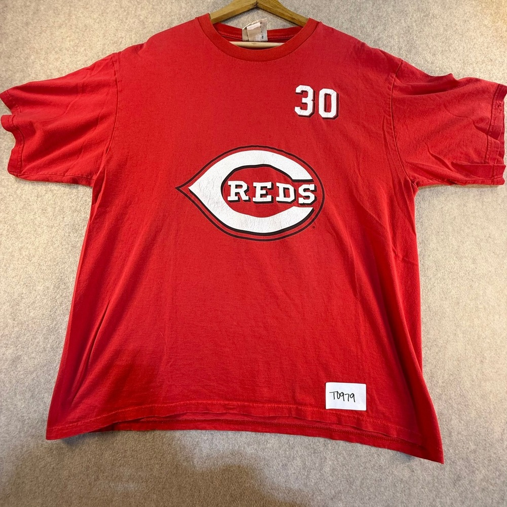 Vintage Lee Sport Cincinnati Reds Ken Griffey Jr 30 T-Shirt Red XL MLB 2000